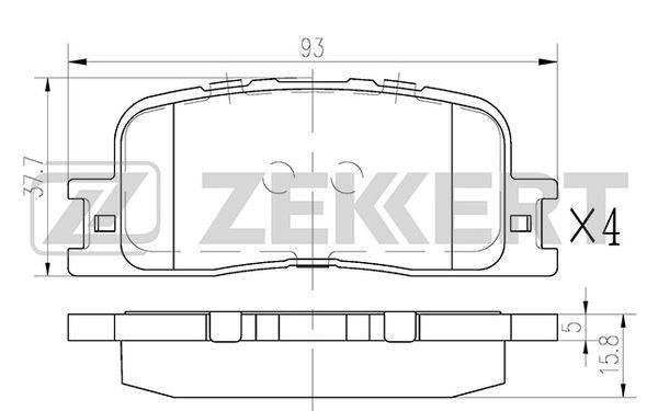 Zekkert BS-2705 Brake Pad Set, disc brake BS2705: Buy near me in Poland at 2407.PL - Good price!