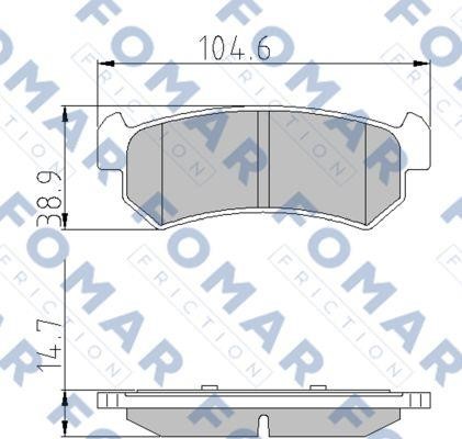 Fomar friction FO 929781 Brake Pad Set, disc brake FO929781: Buy near me in Poland at 2407.PL - Good price!