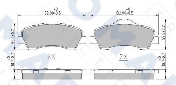 Fomar friction FO 251381 Brake Pad Set, disc brake FO251381: Buy near me at 2407.PL in Poland at an Affordable price!