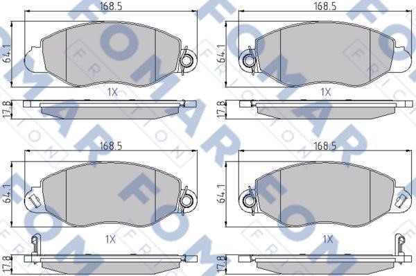 Fomar friction FO 684781 Brake Pad Set, disc brake FO684781: Buy near me in Poland at 2407.PL - Good price!