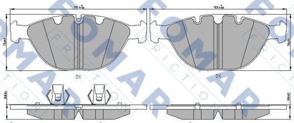 Fomar friction FO 228583 Brake Pad Set, disc brake FO228583: Buy near me at 2407.PL in Poland at an Affordable price!