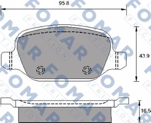 Fomar friction FO 688581 Brake Pad Set, disc brake FO688581: Buy near me in Poland at 2407.PL - Good price!