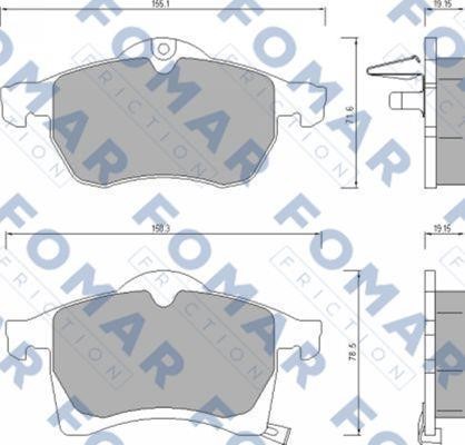 Fomar friction FO 666681 Brake Pad Set, disc brake FO666681: Buy near me in Poland at 2407.PL - Good price!