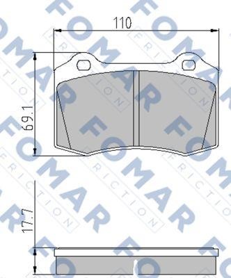 Fomar friction FO 699184 Brake Pad Set, disc brake FO699184: Buy near me in Poland at 2407.PL - Good price!