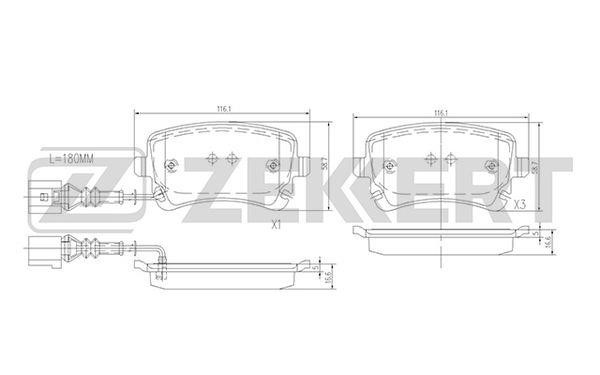 Zekkert BS-1179 Scheibenbremsbeläge, Set BS1179: Kaufen Sie zu einem guten Preis in Polen bei 2407.PL!