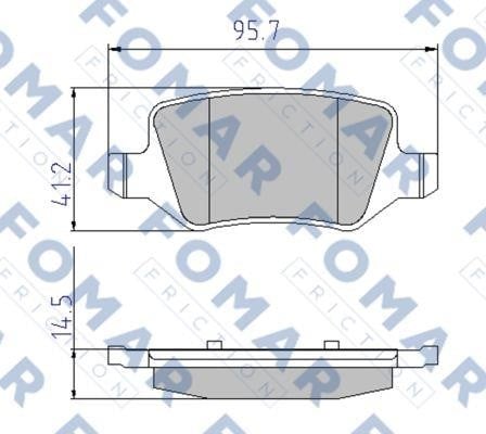 Fomar friction FO 909281 Brake Pad Set, disc brake FO909281: Buy near me in Poland at 2407.PL - Good price!