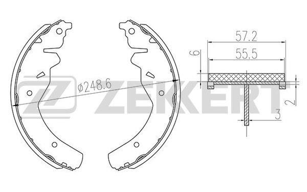 Zekkert BK-4192 Brake shoe set BK4192: Buy near me in Poland at 2407.PL - Good price!