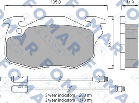 Fomar friction FO 553781 Brake Pad Set, disc brake FO553781: Buy near me in Poland at 2407.PL - Good price!