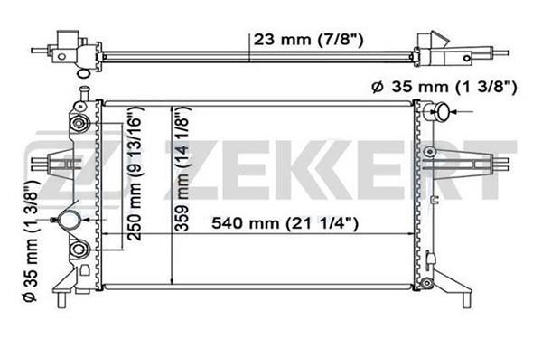 Zekkert MK-1380 Радіатор, система охолодження двигуна MK1380: Приваблива ціна - Купити у Польщі на 2407.PL!