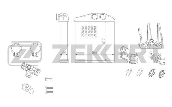 Zekkert MK-5096 Heat Exchanger, interior heating MK5096: Buy near me in Poland at 2407.PL - Good price!