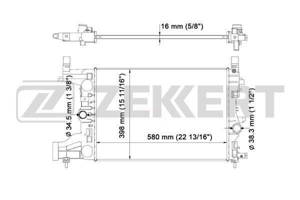 Zekkert MK-1011 Радіатор охолодження двигуна MK1011: Приваблива ціна - Купити у Польщі на 2407.PL!