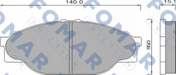 Fomar friction FO 493981 Brake Pad Set, disc brake FO493981: Buy near me in Poland at 2407.PL - Good price!
