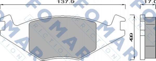 Fomar friction FO 436881 Тормозные колодки дисковые, комплект FO436881: Отличная цена - Купить в Польше на 2407.PL!