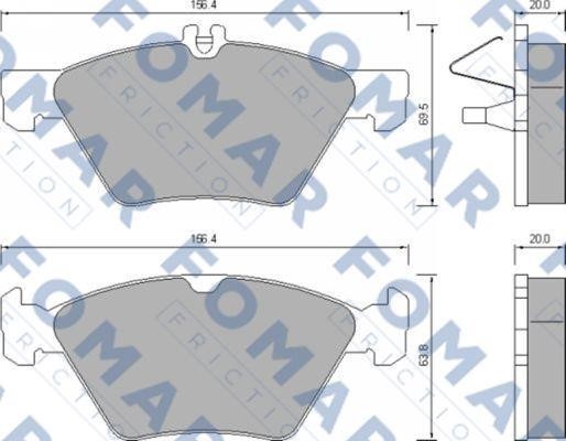 Fomar friction FO 639081 Brake Pad Set, disc brake FO639081: Buy near me in Poland at 2407.PL - Good price!