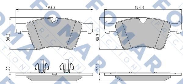 Fomar friction FO 873481 Тормозные колодки дисковые, комплект FO873481: Отличная цена - Купить в Польше на 2407.PL!