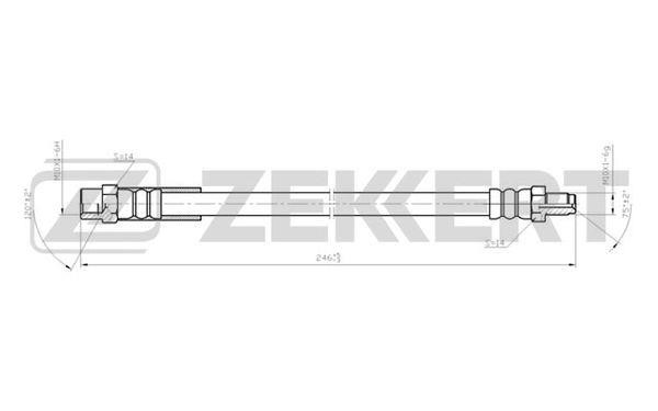 Zekkert BS-9057 Тормозной шланг BS9057: Отличная цена - Купить в Польше на 2407.PL!