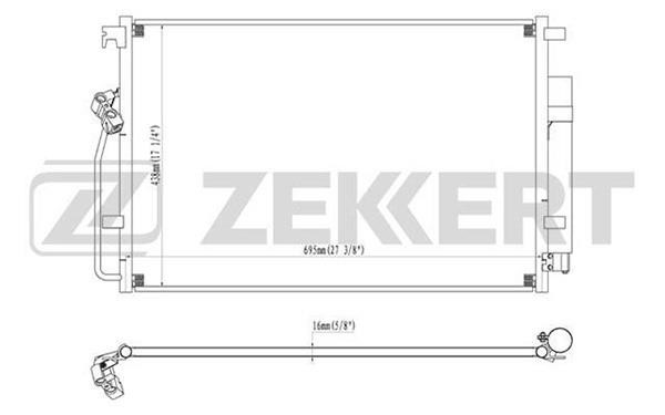 Zekkert MK-3091 Condenser MK3091: Buy near me in Poland at 2407.PL - Good price!