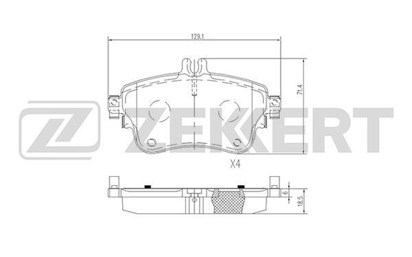 Zekkert BS-2073 Тормозные колодки дисковые, комплект BS2073: Отличная цена - Купить в Польше на 2407.PL!