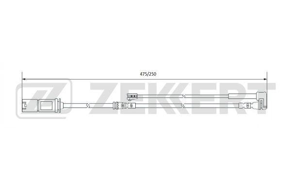 Zekkert BS-8077 Датчик износа тормозных колодок BS8077: Отличная цена - Купить в Польше на 2407.PL!
