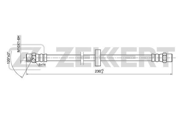Zekkert BS-9047 Тормозной шланг BS9047: Отличная цена - Купить в Польше на 2407.PL!