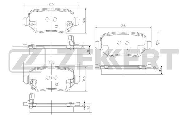 Zekkert BS-1761 Brake Pad Set, disc brake BS1761: Buy near me in Poland at 2407.PL - Good price!