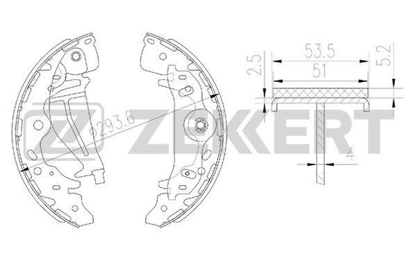 Zekkert BK-4159 Колодки тормозные барабанные, комплект BK4159: Отличная цена - Купить в Польше на 2407.PL!