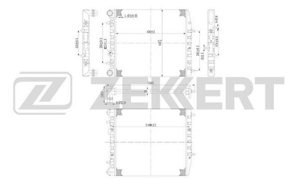 Zekkert MK-1008 Радіатор охолодження двигуна MK1008: Приваблива ціна - Купити у Польщі на 2407.PL!