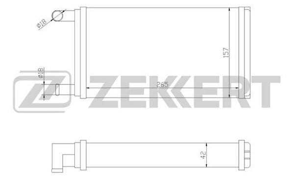 Zekkert MK5004 Радіатор опалювача салону MK5004: Приваблива ціна - Купити у Польщі на 2407.PL!