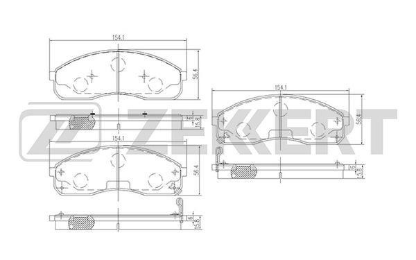 Zekkert BS-1870 Brake Pad Set, disc brake BS1870: Buy near me in Poland at 2407.PL - Good price!