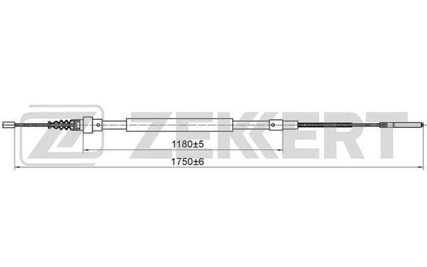 Zekkert BZ-1093 Cable, parking brake BZ1093: Buy near me in Poland at 2407.PL - Good price!