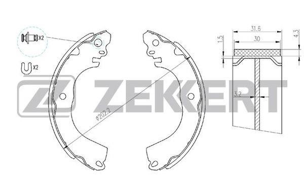 Zekkert BK-4144 Bremsbackensatz BK4144: Kaufen Sie zu einem guten Preis in Polen bei 2407.PL!