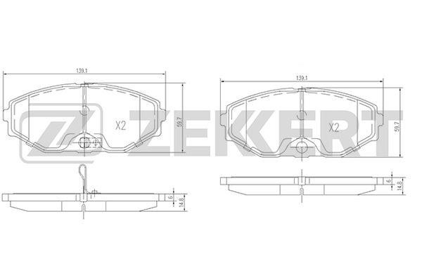 Zekkert BS-1220 Тормозные колодки дисковые, комплект BS1220: Отличная цена - Купить в Польше на 2407.PL!