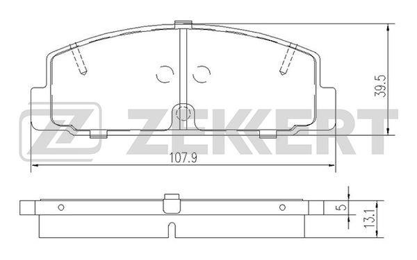 Zekkert BS-1100 Brake Pad Set, disc brake BS1100: Buy near me in Poland at 2407.PL - Good price!