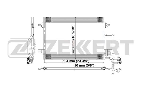 Zekkert MK-3020 Радиатор кондиционера (Конденсатор) MK3020: Отличная цена - Купить в Польше на 2407.PL!