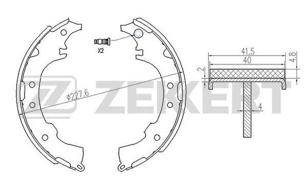 Zekkert BK-4123 Brake shoe set BK4123: Buy near me in Poland at 2407.PL - Good price!