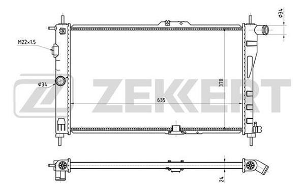 Zekkert MK-1061 Радіатор, система охолодження двигуна MK1061: Приваблива ціна - Купити у Польщі на 2407.PL!