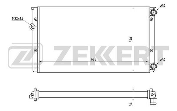 Zekkert MK-1281 Radiator, engine cooling MK1281: Buy near me in Poland at 2407.PL - Good price!