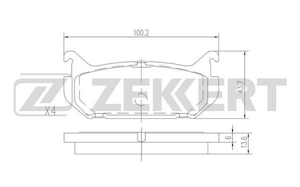Zekkert BS-2037 Brake Pad Set, disc brake BS2037: Buy near me in Poland at 2407.PL - Good price!