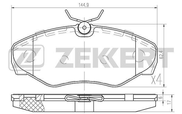 Zekkert BS-1007 Brake Pad Set, disc brake BS1007: Buy near me in Poland at 2407.PL - Good price!
