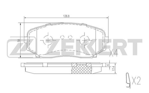 Zekkert BS-1228 Тормозные колодки дисковые, комплект BS1228: Отличная цена - Купить в Польше на 2407.PL!