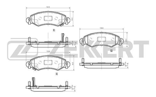 Zekkert BS1222 Brake Pad Set, disc brake BS1222: Buy near me in Poland at 2407.PL - Good price!