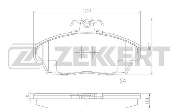 Zekkert BS-2386 Brake Pad Set, disc brake BS2386: Buy near me in Poland at 2407.PL - Good price!