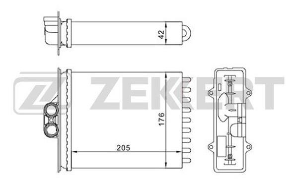 Zekkert MK5034 Heat exchanger, interior heating MK5034: Buy near me in Poland at 2407.PL - Good price!