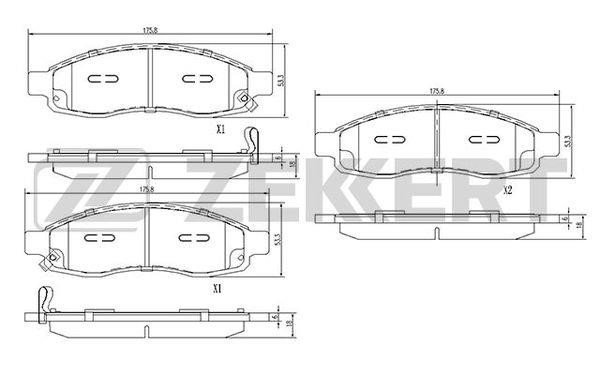 Zekkert BS-2854 Front disc brake pads, set BS2854: Buy near me in Poland at 2407.PL - Good price!