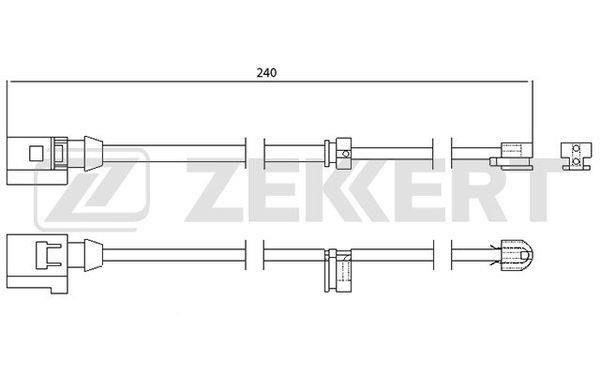 Zekkert BS-8028 Warning Contact, brake pad wear BS8028: Buy near me in Poland at 2407.PL - Good price!