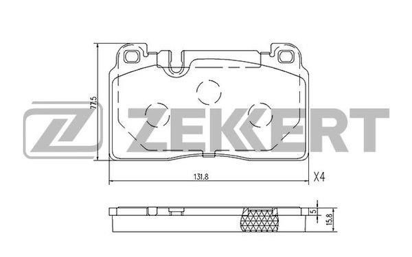 Zekkert BS-2456 Тормозные колодки дисковые передние, комплект BS2456: Отличная цена - Купить в Польше на 2407.PL!