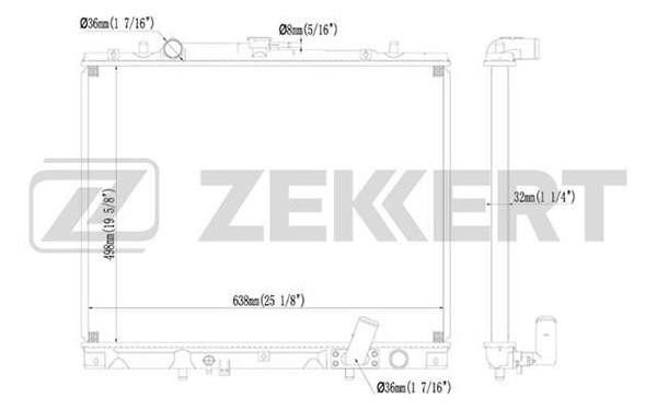 Zekkert MK-1218 Теплообменник MK1218: Отличная цена - Купить в Польше на 2407.PL!