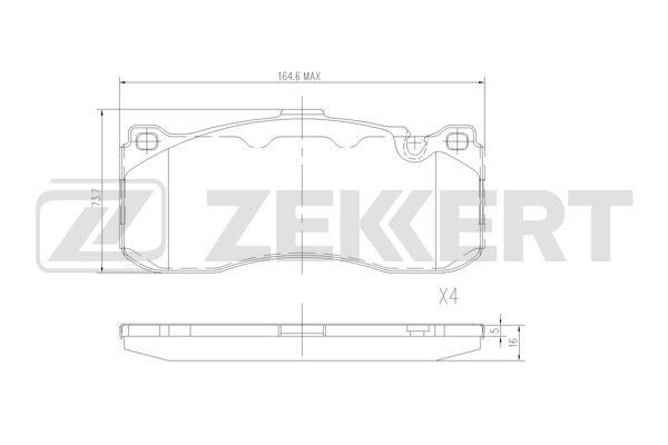 Zekkert BS-3046 Brake Pad Set, disc brake BS3046: Buy near me in Poland at 2407.PL - Good price!