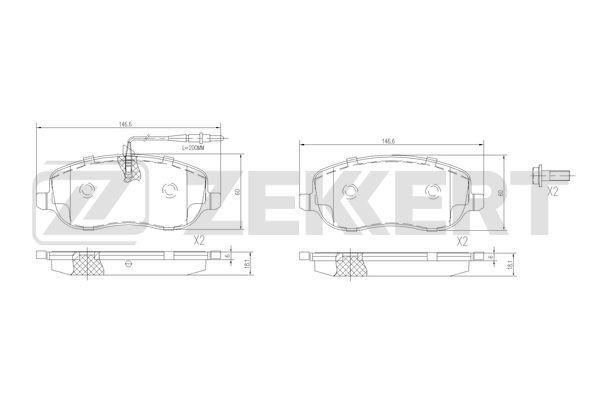 Zekkert BS-1189 Brake Pad Set, disc brake BS1189: Buy near me in Poland at 2407.PL - Good price!