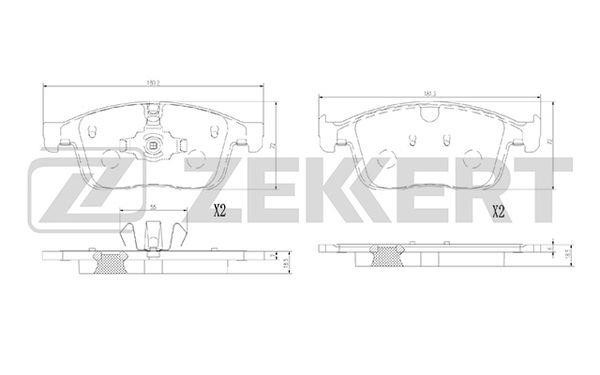 Zekkert BS-1398 Brake Pad Set, disc brake BS1398: Buy near me in Poland at 2407.PL - Good price!